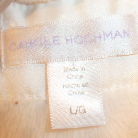 โจ Carole Hochman White Plush Fleece Robe | Size Large โจ - Picture 4 of 7